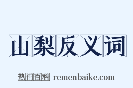 山梨反义词是什么意思的图片
